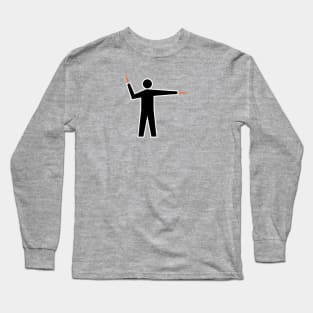 Airplane Marshaller RIGHT Signal Long Sleeve T-Shirt